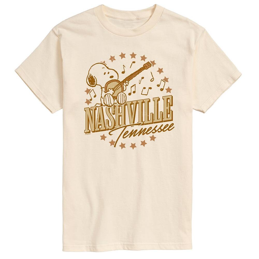 

Мужская футболка с рисунком Peanuts Snoopy Nashville Tennessee Licensed Character, цвет Cream