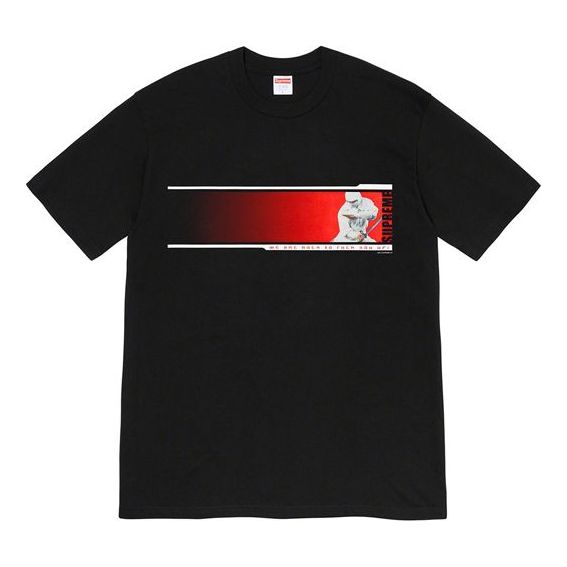

Футболка fw19 week 7 were back tee printing short sleeve black Supreme, черный