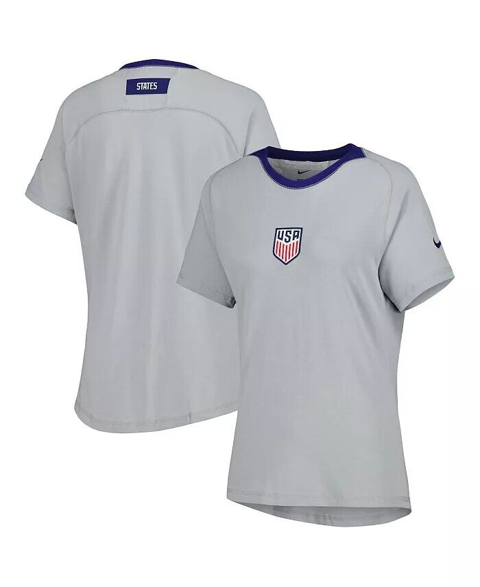 

Женская серая футболка USMNT Travel реглан Nike