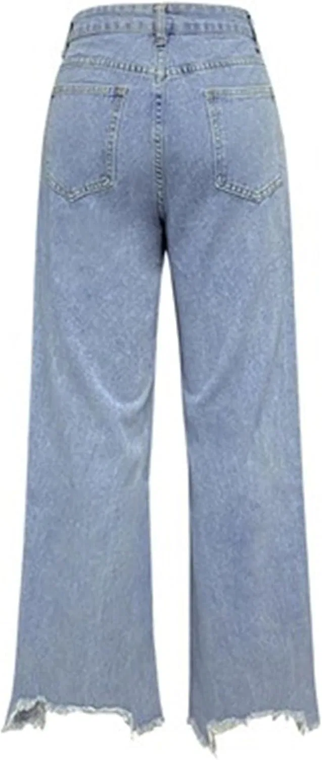 Джинсы свободные Womens Baggy Jeans Light Blue — фото 4