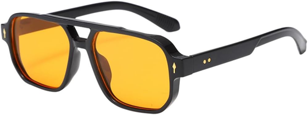 

Солнцезащитные очки с защитой от УФ-излучения UV400 | Двойная перемычка, заклепки, градиентные линзы | Яркие цветные линзы для женщин и мужчин, для занятий спортом на открытом воздухе и вождения DSVIGF, 05