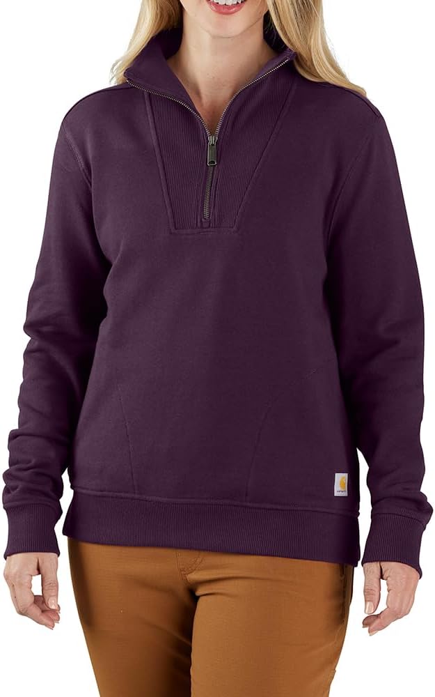 

Женская толстовка Carhartt TENCEL Fiber Series свободного кроя с застежкой-молнией на половину длины, Eggplant
