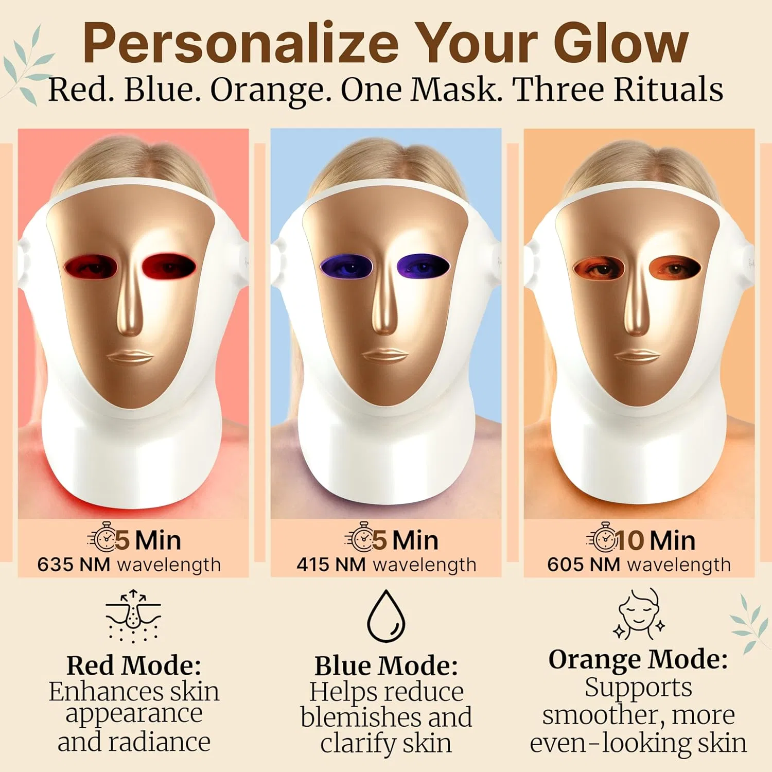 LED-маска для лица и шеи с красным светом Rejuvmask, 1 шт — фото 2