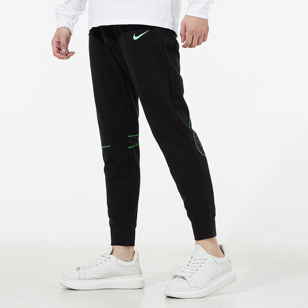 Брюки men's back logo knit black sports pants/trousers/joggers Nike, черный — фото 3