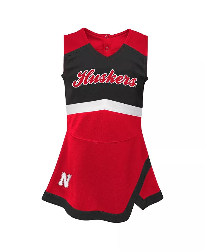 Комплект из двух предметов для девочек-малышей Scarlet Nebraska Huskers Cheer Captain Dress и панталон Outerstuff — фото 3