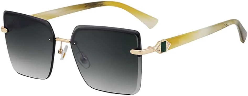 

Мужские солнцезащитные очки большого размера без оправы, роскошные винтажные солнцезащитные очки без оправы для мужчин, защитные очки от УФ-излучения UV400 LVTFCO, 4