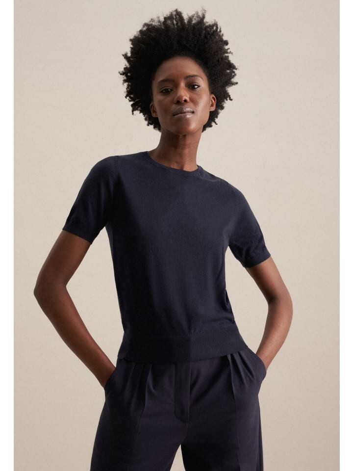 

Пуловер Seidensticker Regular, темно-синий