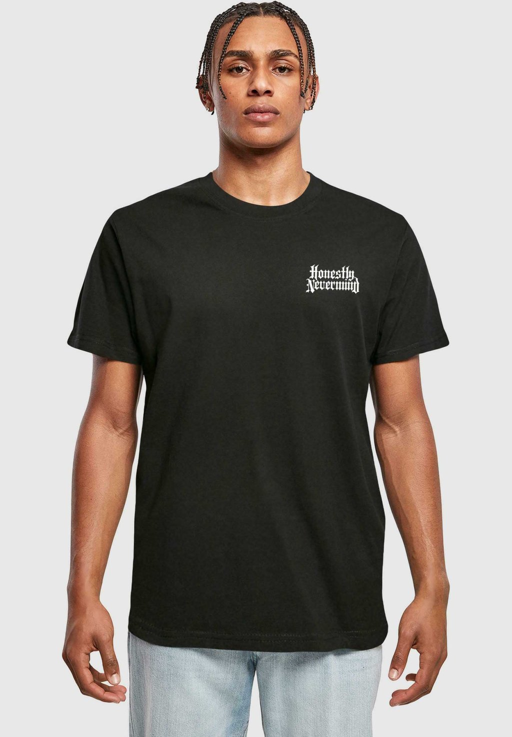 

Рубашка с принтом HONESTLY NEVERMIND Mister Tee, черный