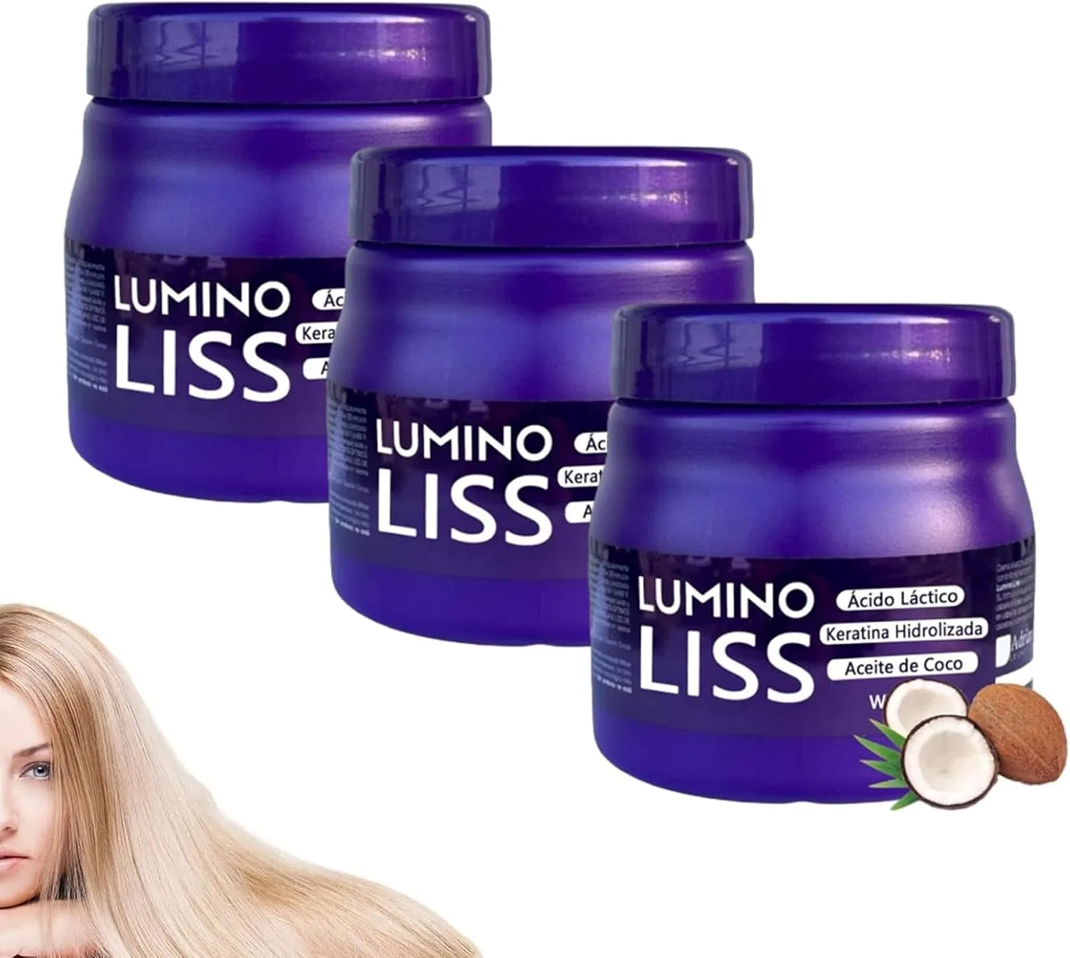 Крем для выпрямления волос Lumino Liss Sin Formol, 3 шт. Explcior, 3 Pieces.