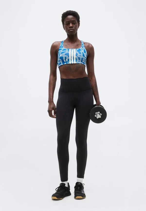 Спортивный бюстгальтер Adidas x farm rio optime средней поддержки Adidas Performance, Dark Marine/Talc/Cream White — фото 2