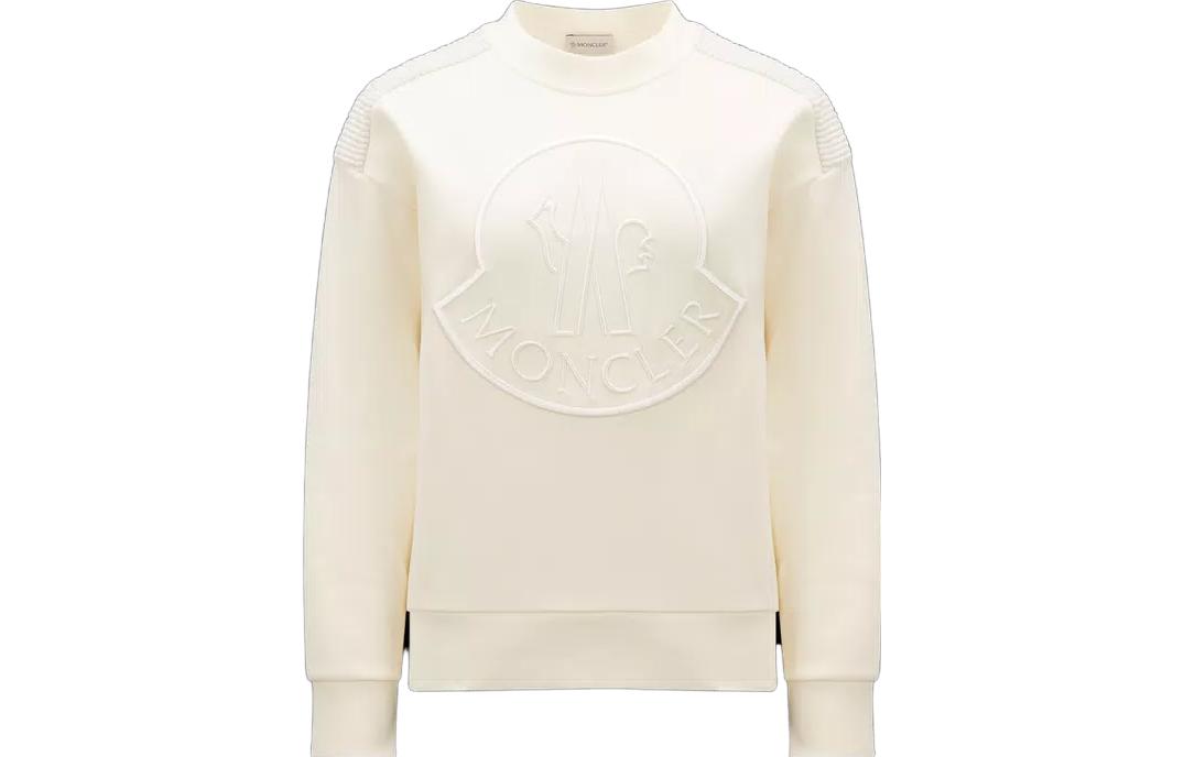 

Хлопковая толстовка с нашивкой-логотипом Moncler, белый