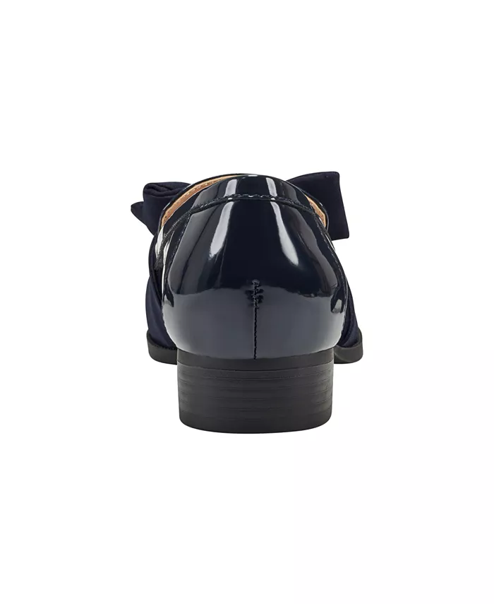 Женские лодочки Lindio Bow Slip-On с зауженным носком Bandolino, синий — фото 3