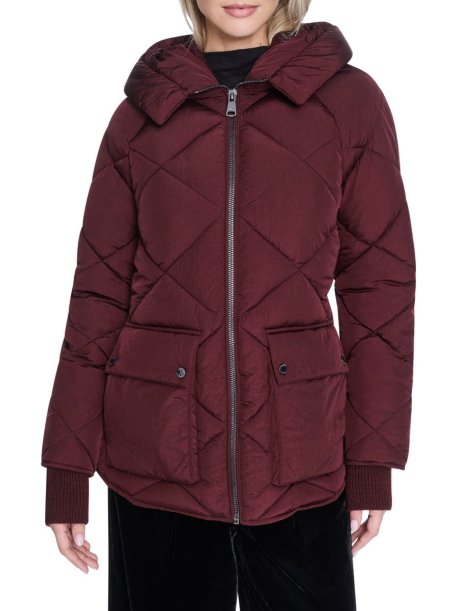 

Куртка-пуховик с мятым узором Kenneth Cole, бордовый, Красный, Куртка-пуховик с мятым узором Kenneth Cole, бордовый