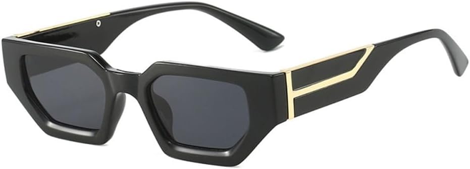 

Солнцезащитные очки для мужчин и женщин, поликарбонатные линзы с градиентным рисунком, полимерная оправа с золотистым декором, винтажные солнцезащитные очки с защитой от УФ-излучения UV400 VFDHN, C1