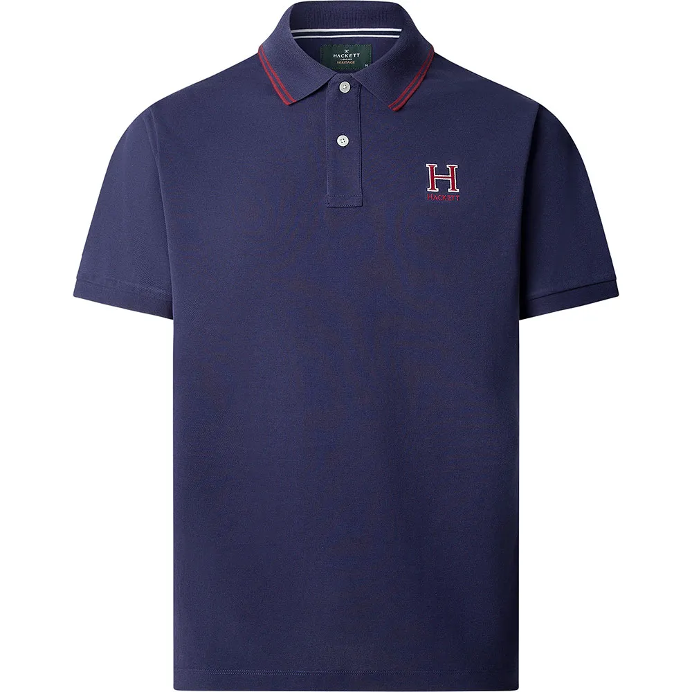 

Поло с коротким рукавом Hackett Heritage, синий