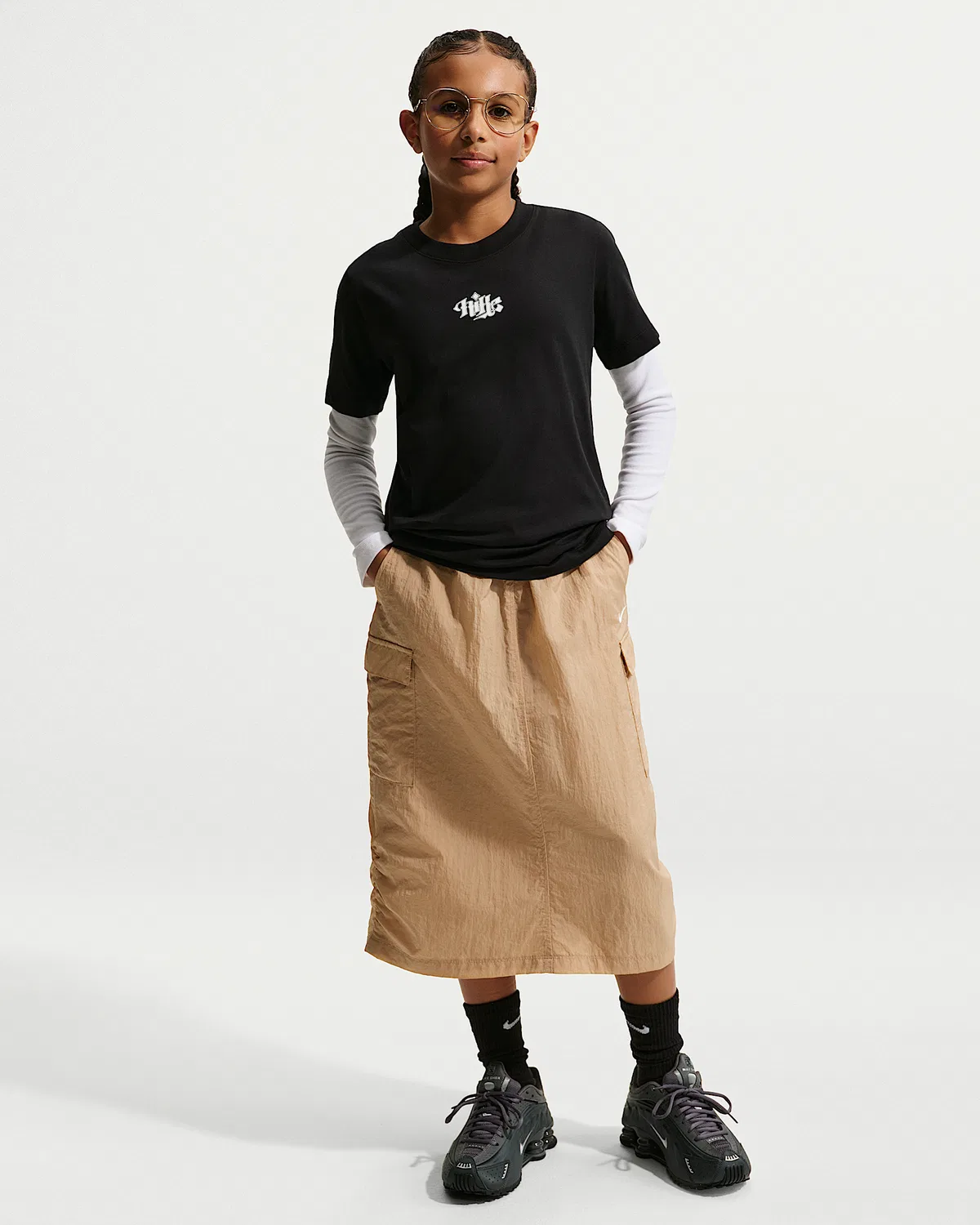 Детская футболка Nike Sportswear, Black — фото 4
