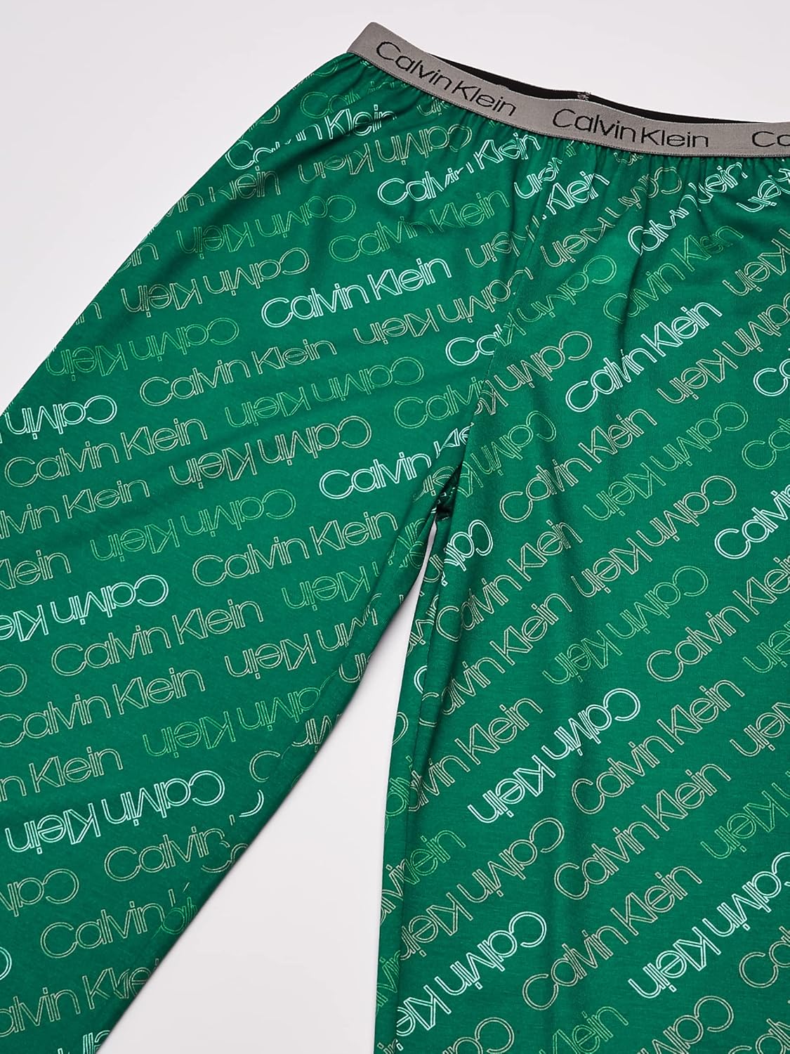 Пижамные штаны Calvin Klein для мальчиков, супермягкие, с начесом, микро, 2 шт., Logo/Jadepld — фото 3