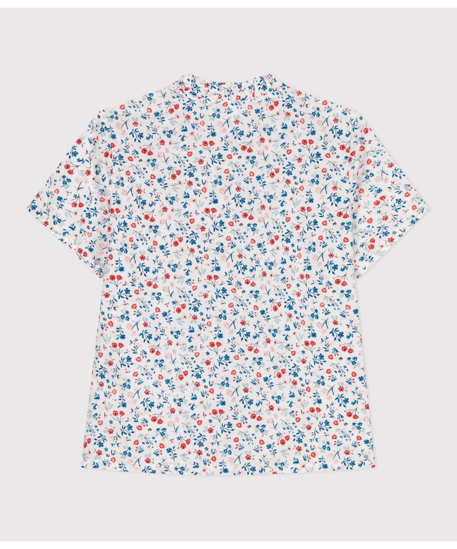 Детская блузка с цветочным принтом PETIT BATEAU белая — фото 2