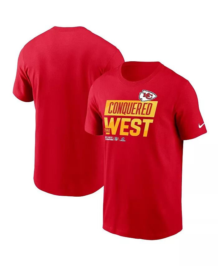 

Мужская красная футболка Kansas City Chiefs 2022 AFC West Division Champions Locker Room Trophy Collection Nike