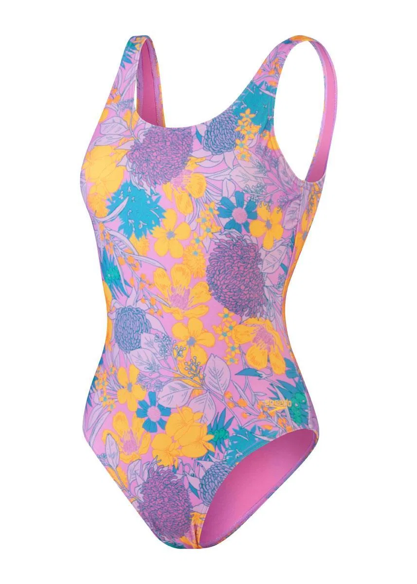 Детский купальник с открытой спиной Zola Speedo, Hellrosa / Blau / Bunt