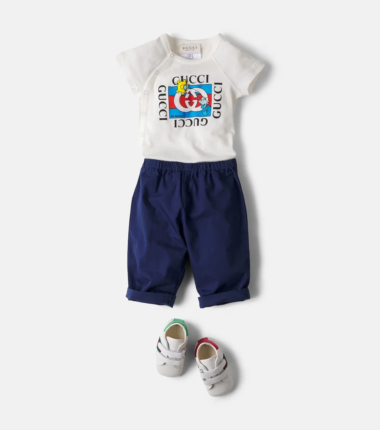 Боди хлопковое Gucci Kids, белый — фото 2