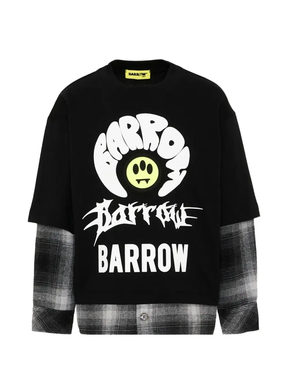 Футболка с логотипом и многослойными рукавами Barrow Kids, черный