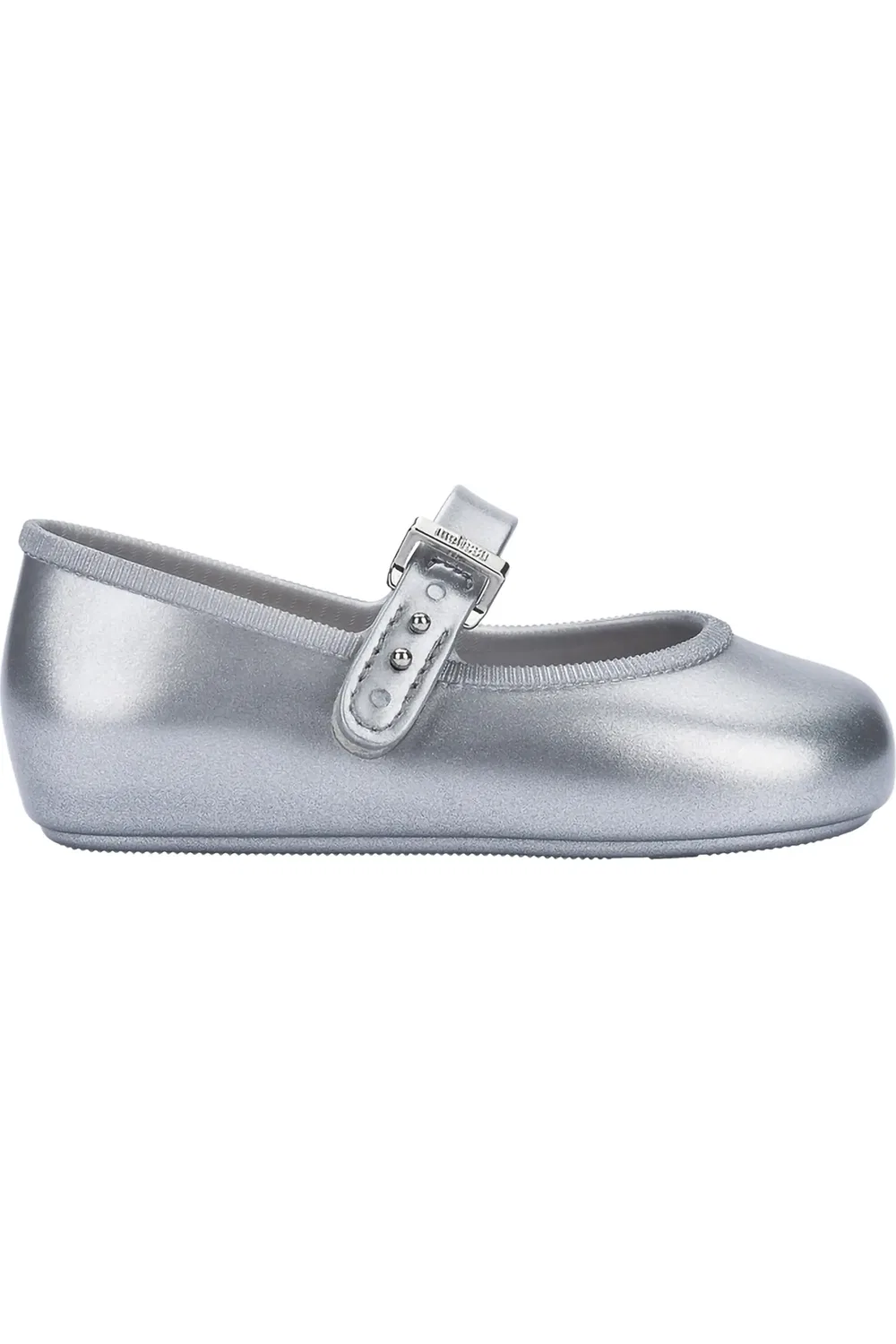 Балетки детские водонепроницаемые Mini Melissa, Silver — фото 2