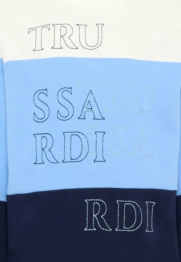Свитшот хлопковый Maglioni Tru Trussardi Junior Blue, синий — фото 3