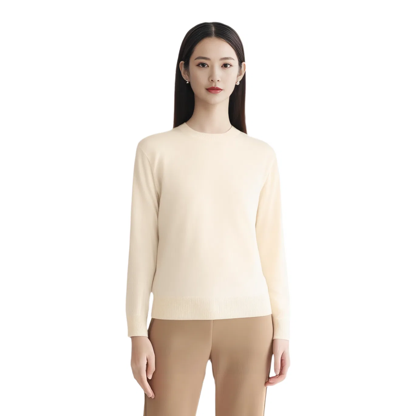 Женский свитер хлопковый Raw White ZARA, Raw White — фото 4