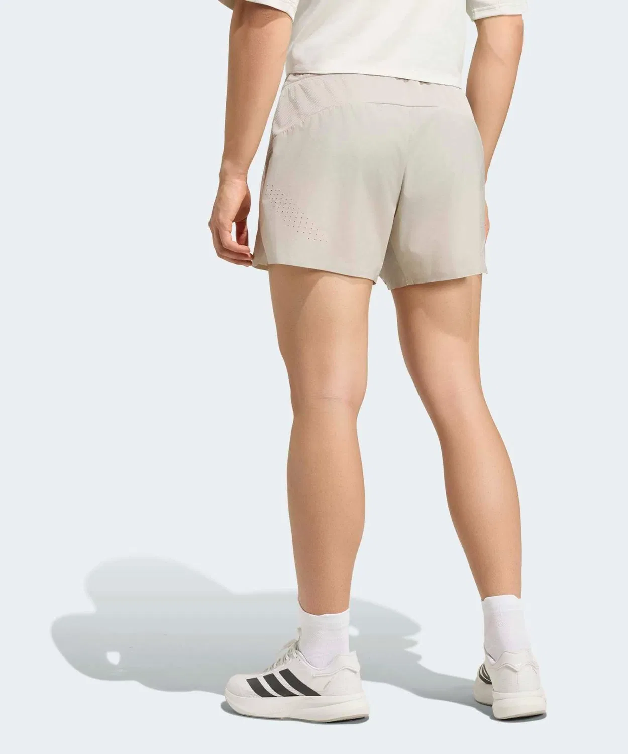 Мужские шорты для бега с двойным плетением Adidas, Beige — фото 2