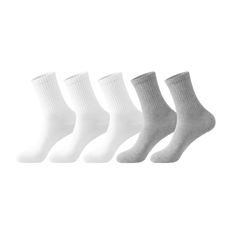 Детские гольфы с принтом [5 Pack] Black 3+White 2 MIIOW — фото 3
