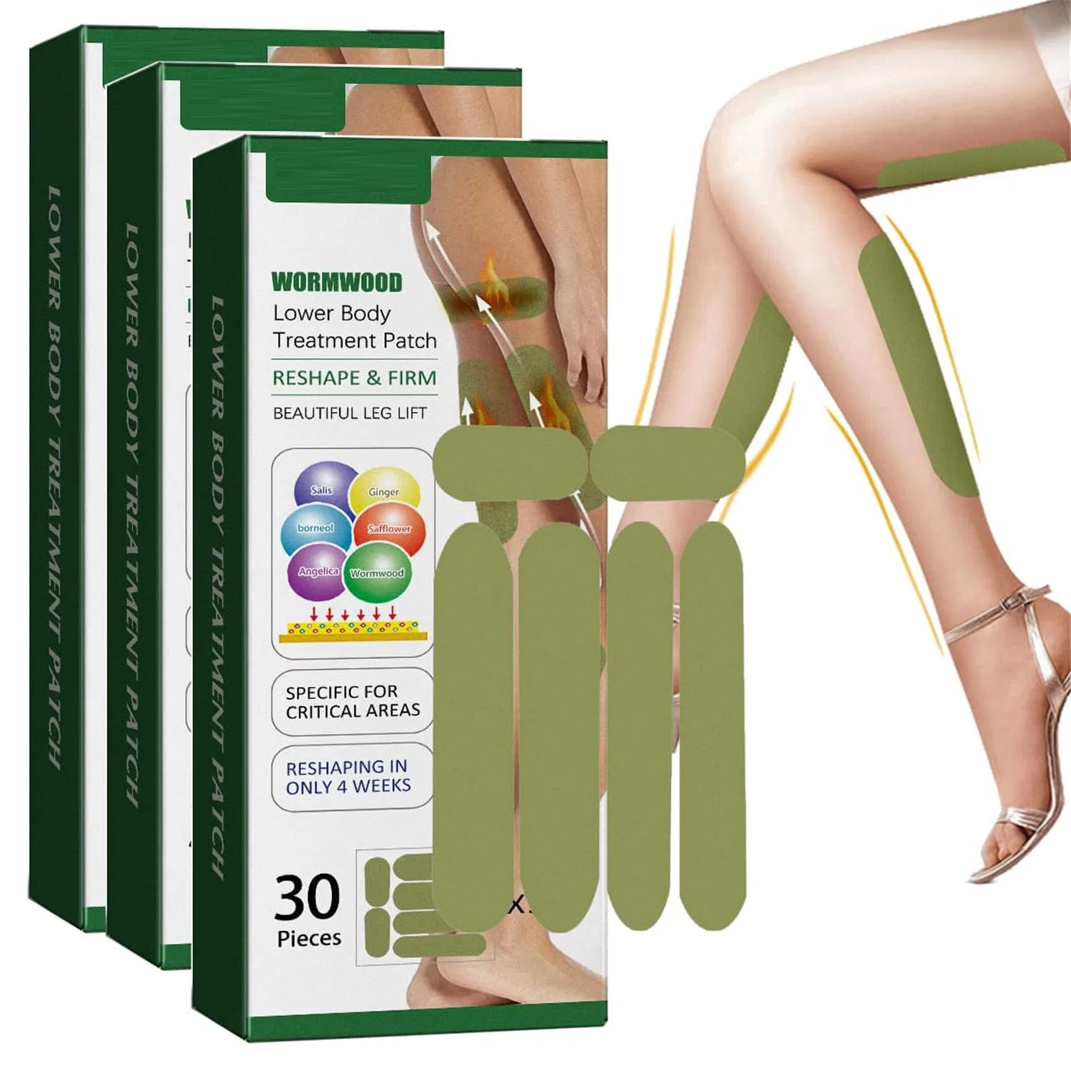 Антицеллюлитные патчи Herbal Fusion, 3 упаковки, Buobiy