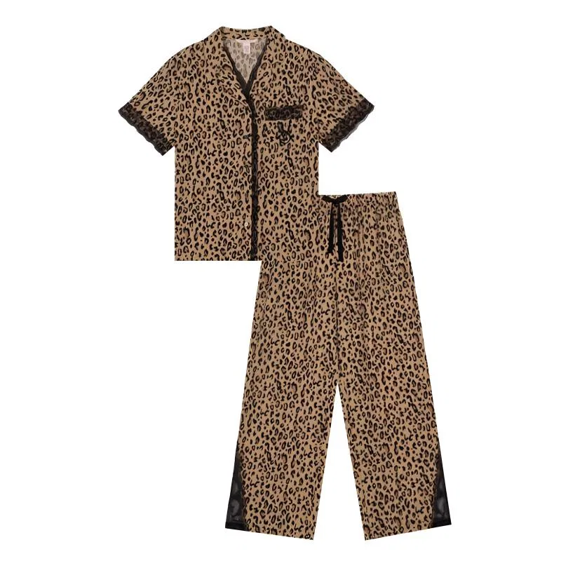 Женский комплект пижамы Wild Leopard Lace Victoria's Secret, Brown