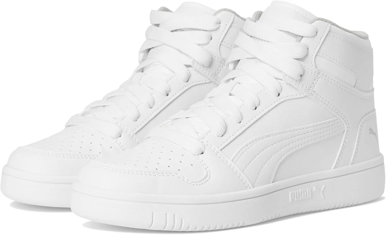 Детские кроссовки для девочек Rebound Layup Mid PUMA, Puma White/Gray Violet — фото 2