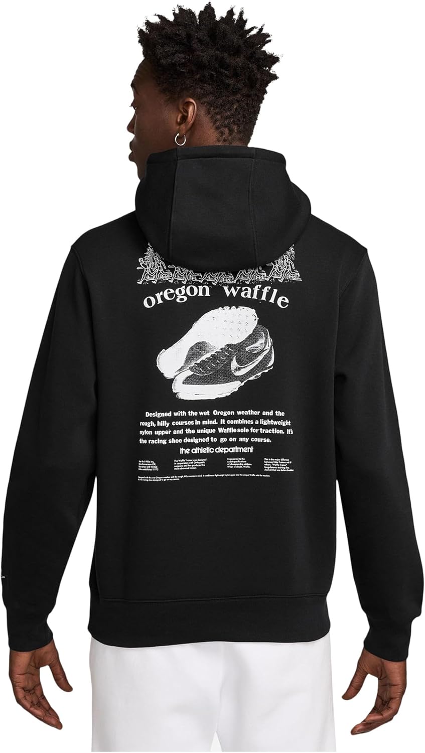 

Мужская баскетбольная толстовка Nike Club Basket Ball Hoodie Run Reissue, Black/Black/White