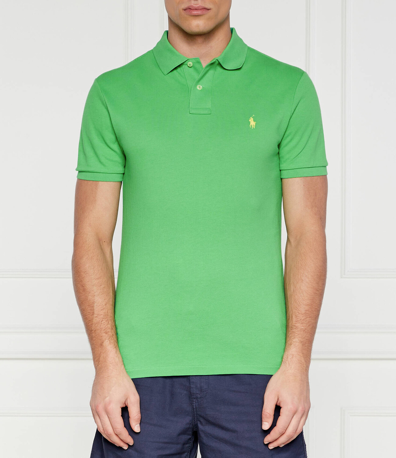 

Поло POLO RALPH LAUREN Custom fit pique, зеленый