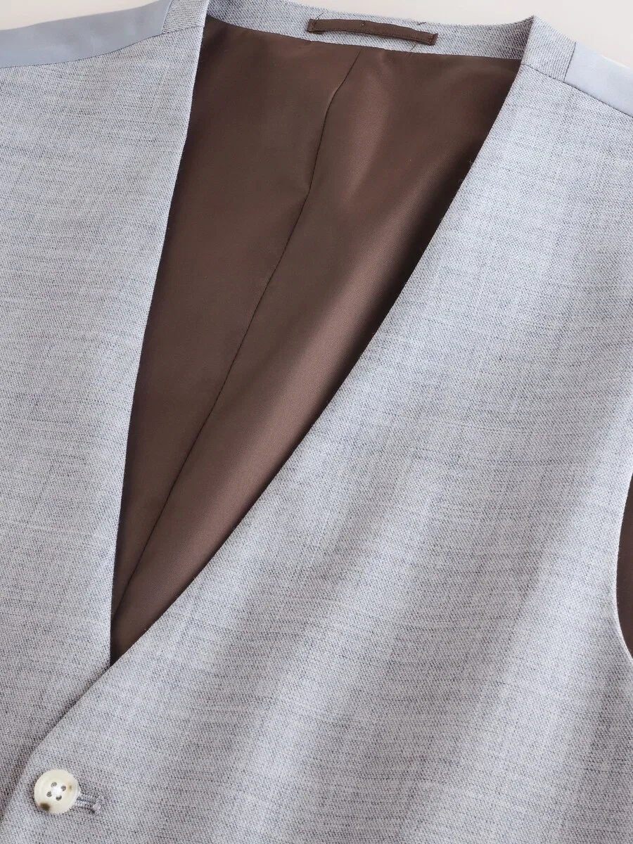 Жилет Next Suit Vest пастельно-голубого цвета — фото 3