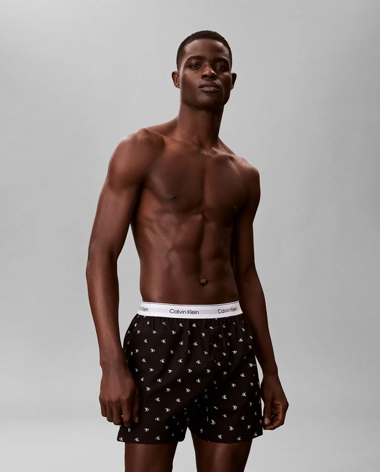 Мужские пижамные шорты с принтом Calvin Klein, Negro