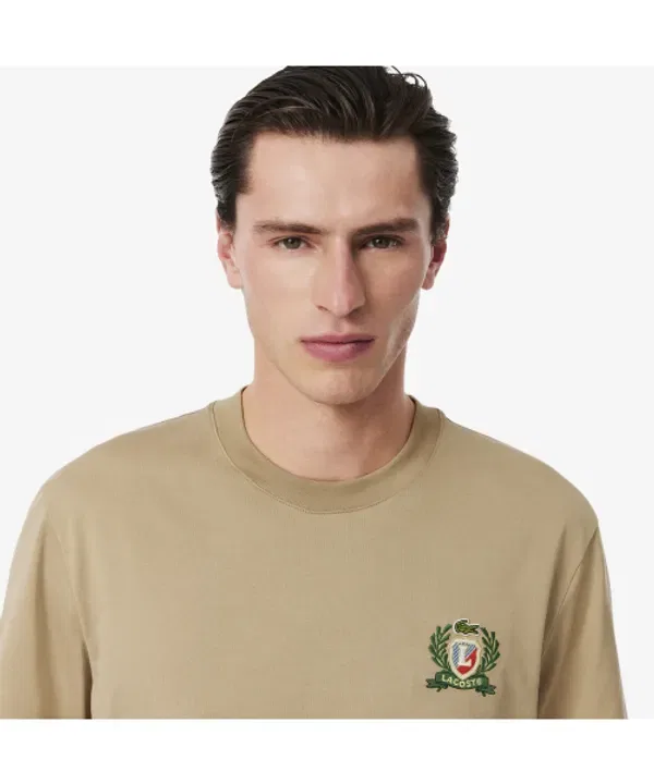 Футболка с принтом badge, TH0027-55G 02s, Lacoste, черный — фото 2