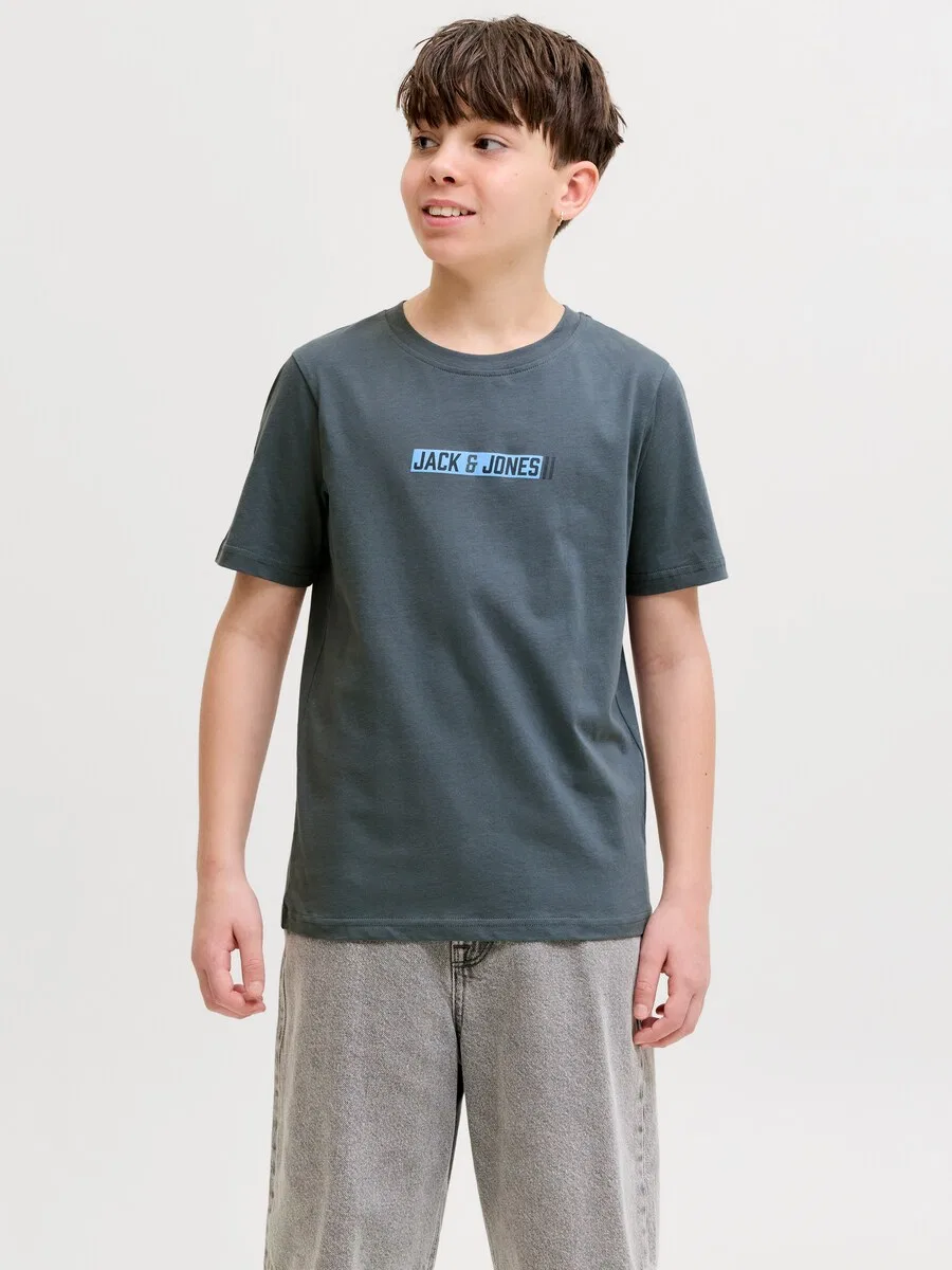 Детская футболка 'JJMUNK' графитового цвета Jack & Jones Junior — фото 3