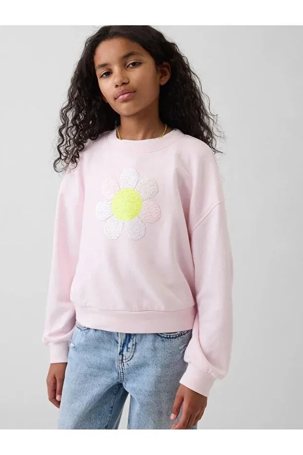 Детское худи для девочек с принтом Gap, Pink