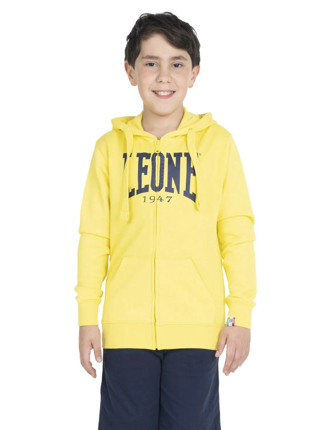 Детское худи с длинным рукавом Basic Leone 1947 Apparel, Желтое