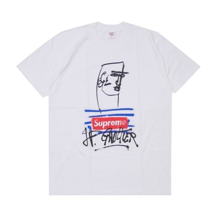 

Футболка Supreme x Jean Paul Gaultier Tee 'White', белый