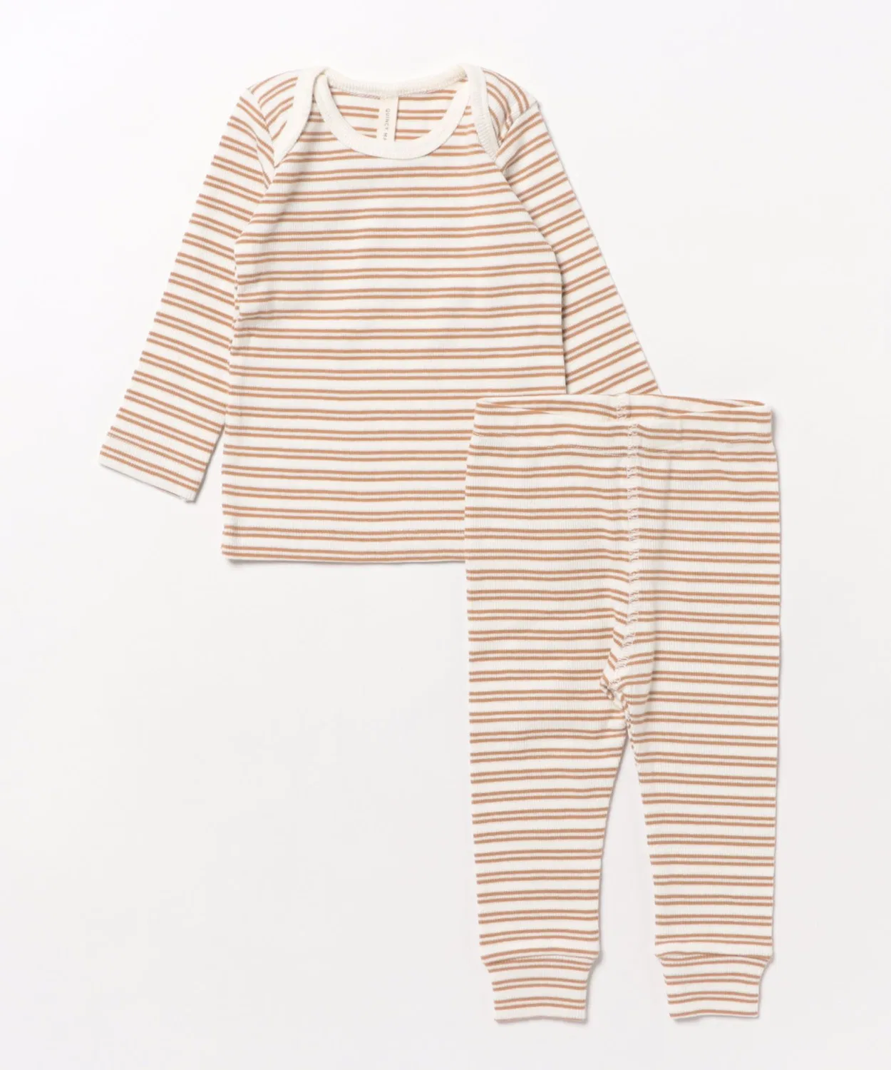Детский комплект из лонгслива и леггинсов с принтом Golden Stripe Quincy Mae, White Brown
