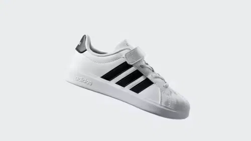Детские кроссовки на липучках Streettalk Adidas Sportswear, белый с черным — фото 2