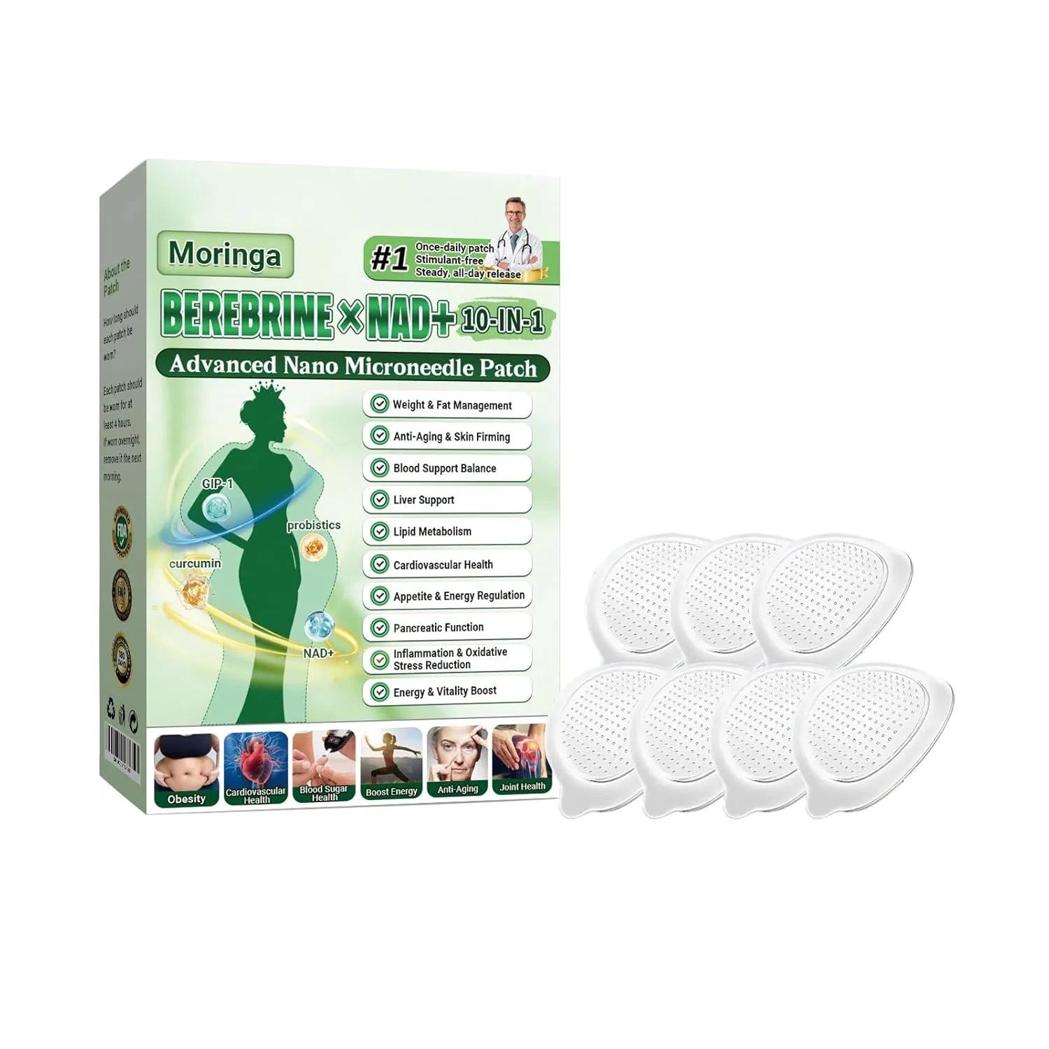 Пластырь для похудения Nano Micro Needle, Generisch, 7 шт