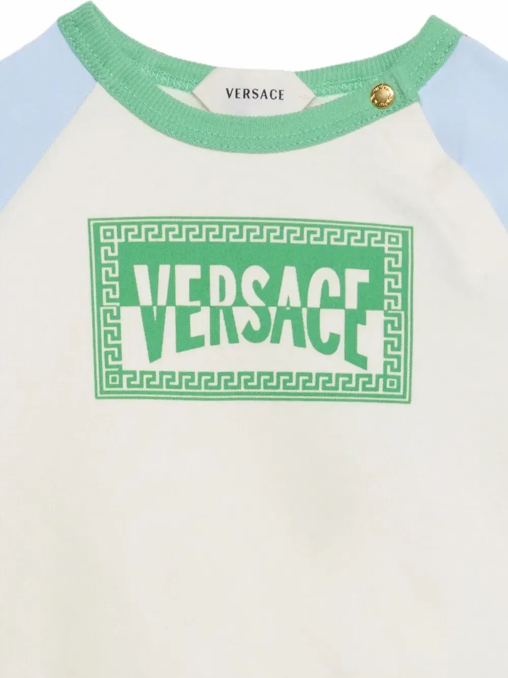 Комплект брюк с логотипом из двух предметов Versace Kids, синий — фото 4