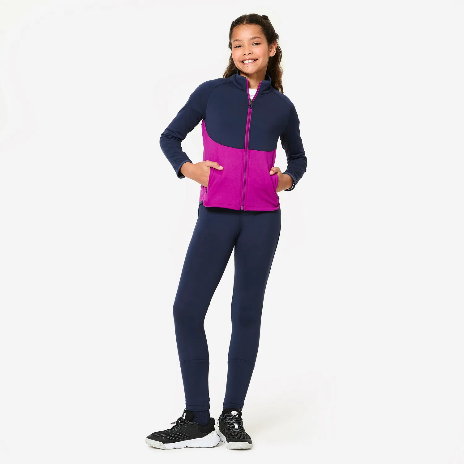 Детский спортивный костюм с длинным рукавом Decathlon, Stahlblau / Magisches Lila