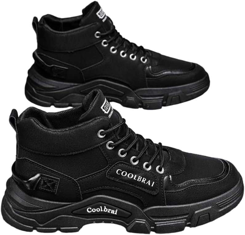 

Мужские зимние ботинки с меховой подкладкой, утепленные, для походов, теплые прогулочные кроссовки Hhhchpm, черный