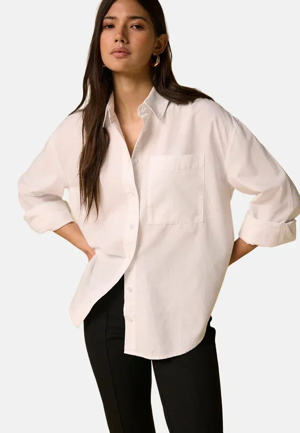 Блуза свободного кроя Button-down blouse Next, white, белый